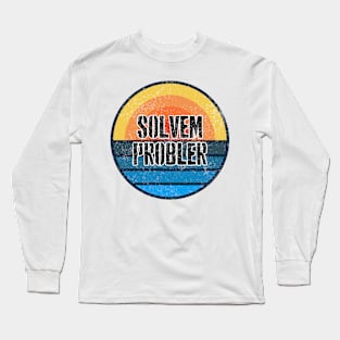 Solvem Problem Retro Vintage Distressed Men Long Sleeve T-Shirt